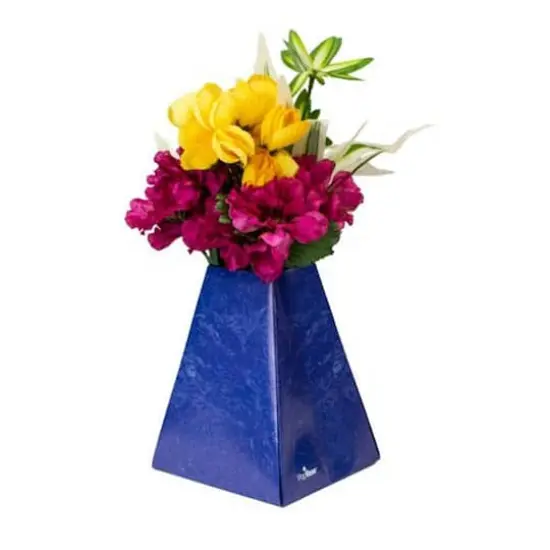 JAM Paper Pop-Up Vase Boxes, 3ct. Blue Marble {1}