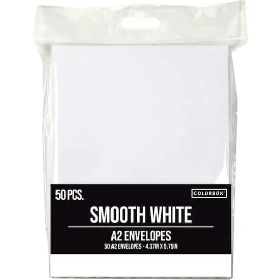 Colorbok&reg; White A2 Envelopes, 50ct. {1}