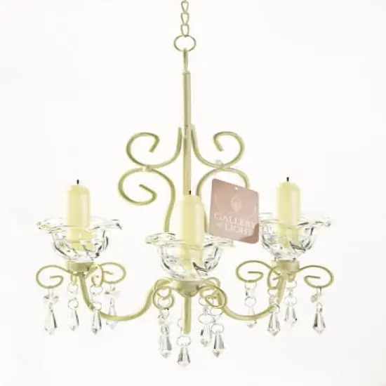 24.75" Shabby Elegance Scrollwork Candle Chandelier {3}
