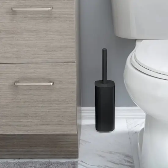 Bath Bliss Black Acrylic Toilet Brush Set {4}