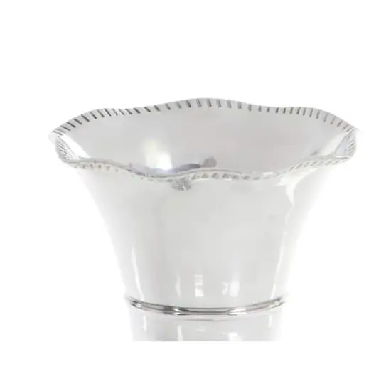 15" Silver Aluminum Traditional Vase {4}