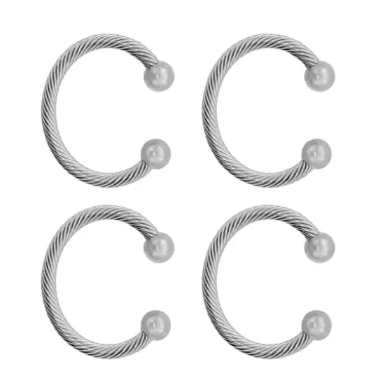Haute Decor MantleClip&reg; Chic Stocking Holders, 4ct. Silver {1}