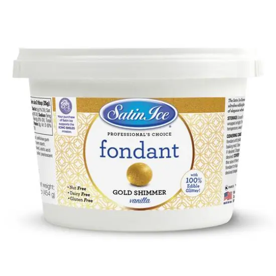 Satin Ice&reg; Professional's Choice Fondant, 1lb. Gold {2}