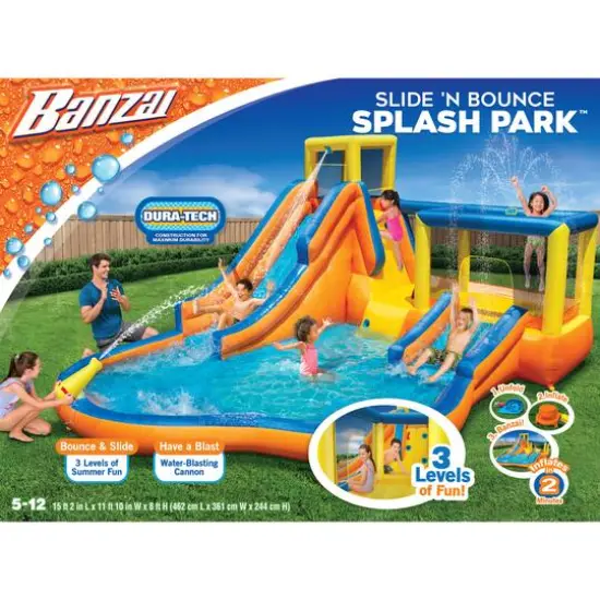 Banzai&reg; 15ft. Slide 'N Bounce Water Park&trade; {10}