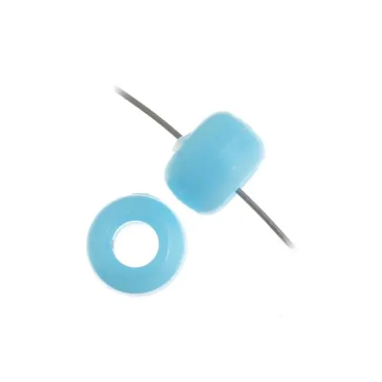 John Bead 9mm Opaque Plastic Pony Beads, 1,000ct. Light Blue {5}
