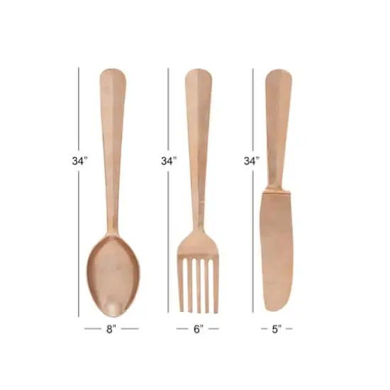 Copper Aluminum Utensils Wall Decor {7}