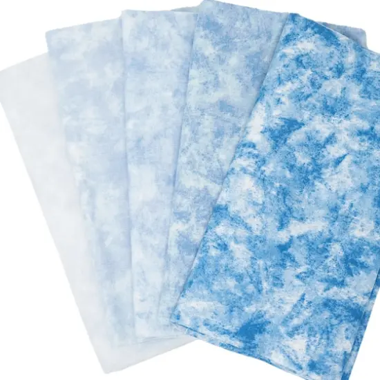 SINGER Christmas Blue Tonal Blender Cotton Fabric Fat Quarter Bundle {3}