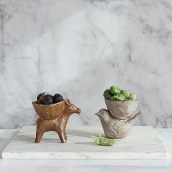 Hello Honey 6.5" Rustic Stoneware Donkey Bowl {4}
