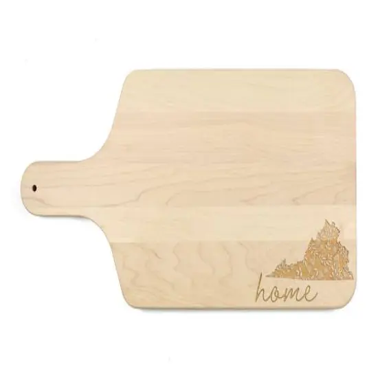 17" Floral Home State Maple Paddle Cutting Board Virginia {1}