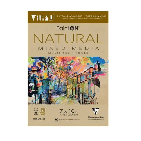 Rhodia&reg; Clairefontaine Paint ON&reg; Deep-Dyed Beige Mixed Media Pad {1}