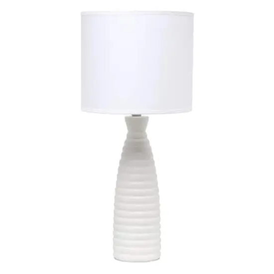 Simple Designs Alsace Bottle Table Lamp Off White {1}