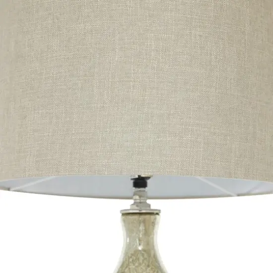 27" Silver Glass Glam Table Lamp {6}