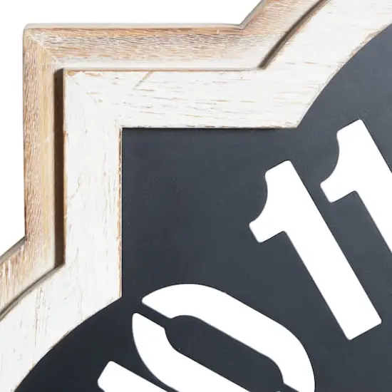 Black Metal Farmhouse Wall Clock, 32" x 32" x 2" {5}