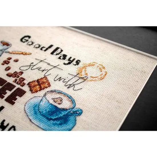 LetiStitch Coffee Time Counted Cross Stitch Kit {4}
