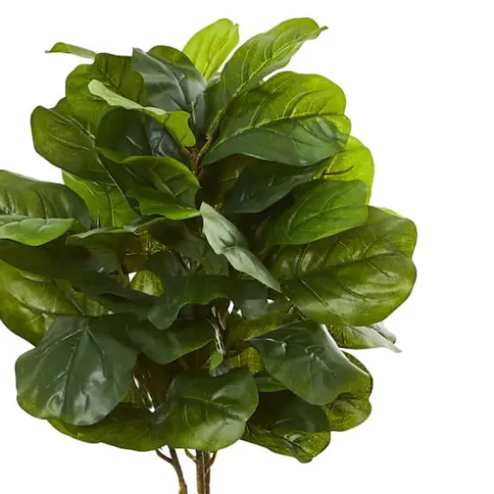 4ft. Fiddle Leaf Artificial Tree in White Tower Planter {3}