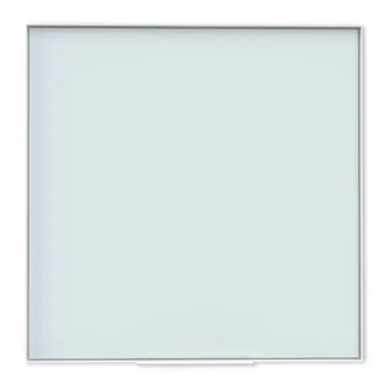 U Brands White Aluminum Framed White Frosted Non-Magnetic Glass Dry-Erase Board, 36" x 36" {1}