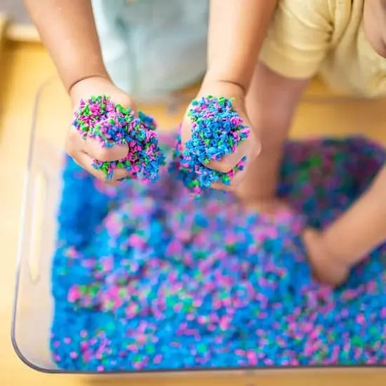 Educational Insights Black, Red, Blue 'n Orange Pluffle Playfoam Set {7}