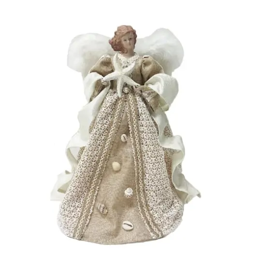 Santa's Workshop 16" Coastal Seashell Angel Tree Topper {1}