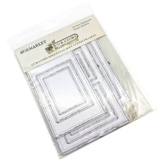49 And Market Curators Essential Key Lined Chipboard Frames {1}