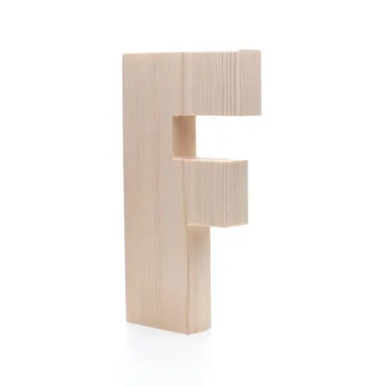 Hampton Art&trade; 8" Chunky Wood Letter F {4}