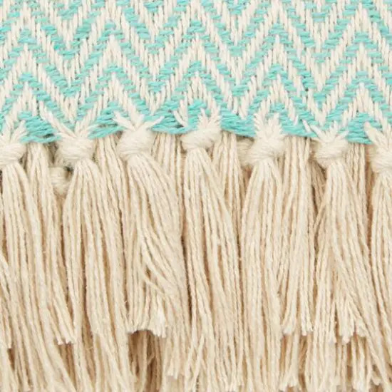DII&reg; Handloom Chevron Throw Aqua {4}