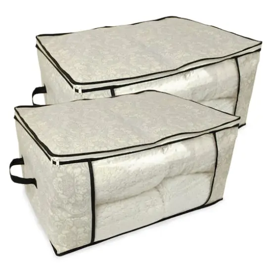 DII&reg; Damask Blanket Soft Storage Cube, 2ct. {1}