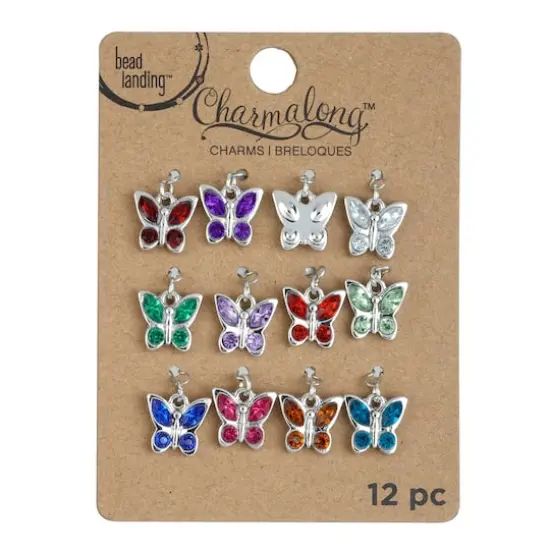 Charmalong&trade; Rhodium Butterfly Charms by Bead Landing&trade; {1}