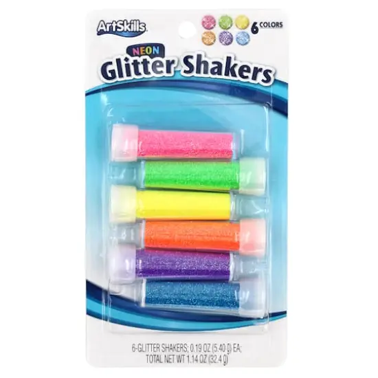 ArtSkills&reg; 6 Color Neon Glitter Shaker Set {1}