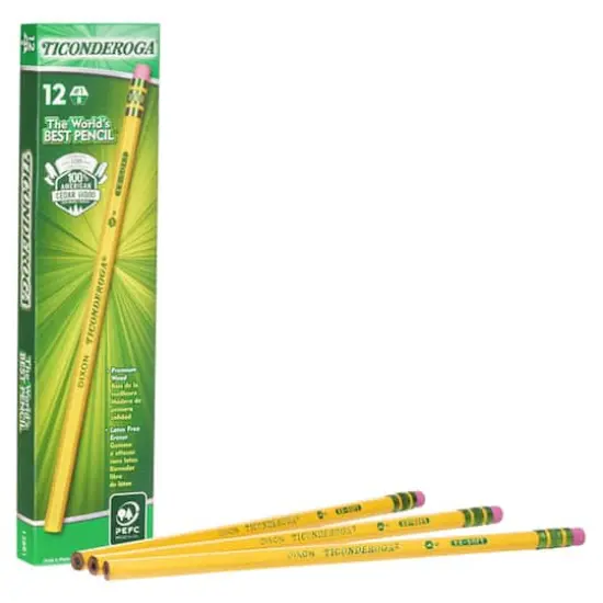 Ticonderoga&reg; #1 Extra Soft Yellow Unsharpened Pencils, 3 Packs of 12 {3}