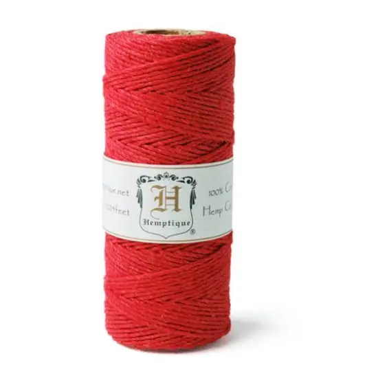 Hemptique&reg; Hemp Cord Spool, 20lb. Red {1}