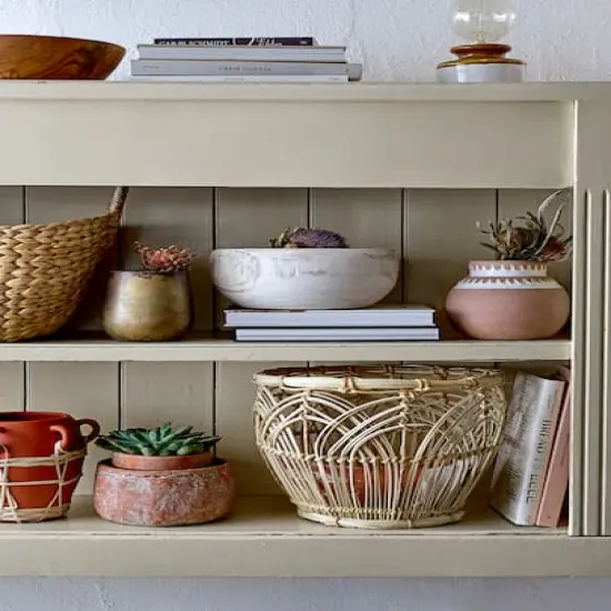 Hello Honey&reg; 10.5" Whitewashed Hand-Carved Paulownia Wood Pot {3}