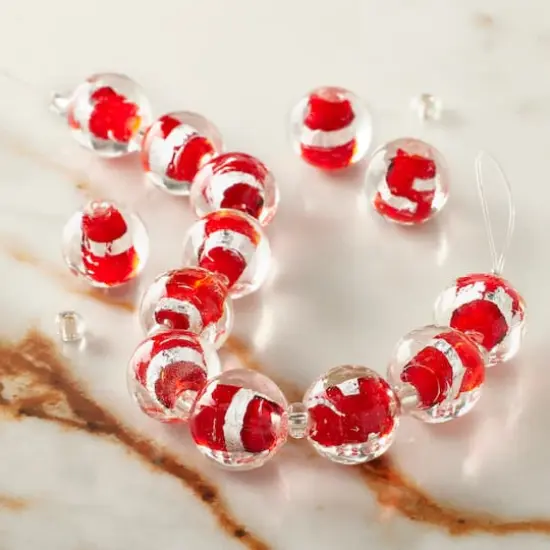 Red Lampwork Glass Stripe Beads by Bead Landing&trade; {3}
