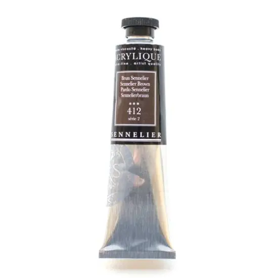 Sennelier Extra Fine Artists' Acrylic Paint, 60mL 412 Sennelier Brown {1}