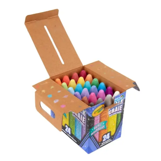Crayola&reg; Glitter 24 Color Washable Sidewalk Chalk {7}