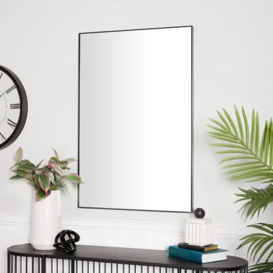 Black Contemporary Wall Mirror, 24" x 1" x 36" {7}