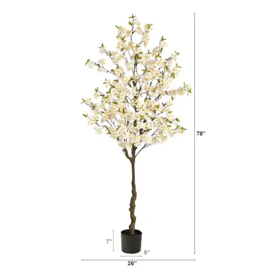6.5ft. Potted Apple Flower Artificial Tree {3}