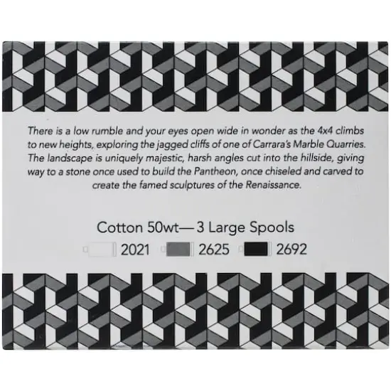 Aurifil&trade; 50wt Carrara Black/White Cotton Color Builder Thread Collection {4}