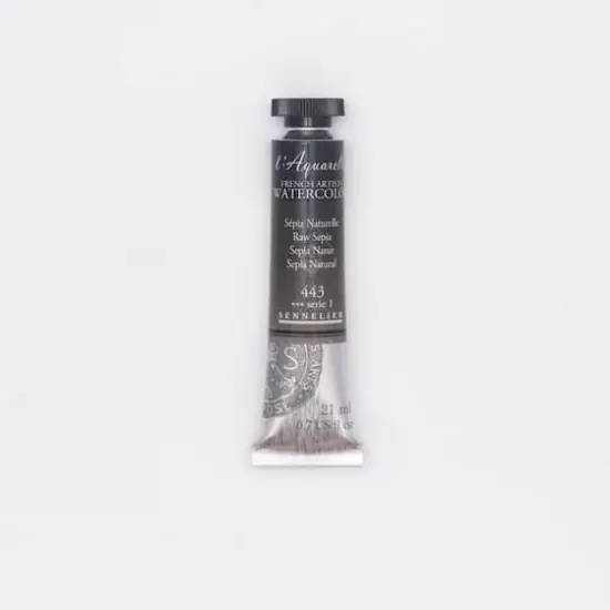Sennelier French Artists' Watercolor, 21mL 443 Raw Sepia S1 {1}