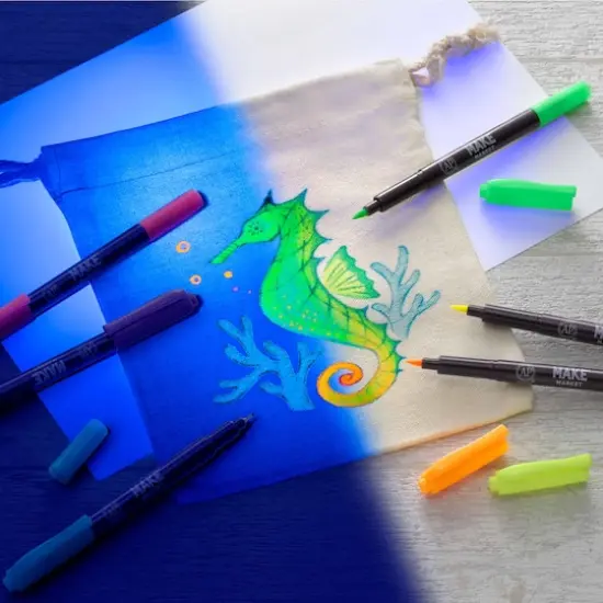 Dual Tip Fluorescent Fabric Ink Markers by Make Market&reg; {3}