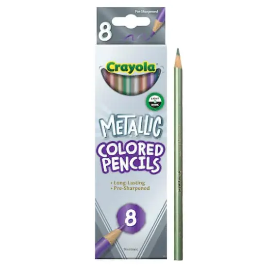 Crayola&reg; Metallic Colored Pencils, 6 Packs of 8 {3}