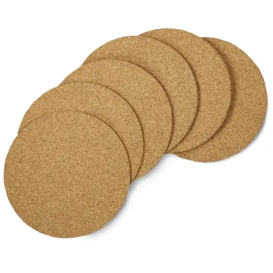 Hygloss&reg; 6" Round Cork Coasters, 6ct. {3}