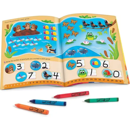 Trend Enterprises&reg; Counting & Mazes Reusable Books & Crayons Set {4}