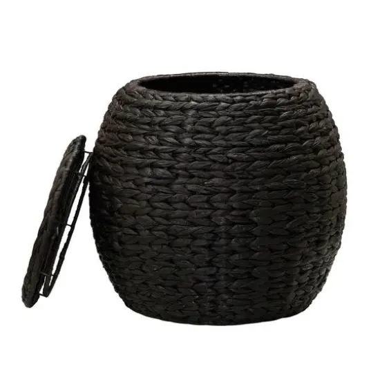 Household Essentials 19" Woven Hyacinth Storage End Table Brown {8}