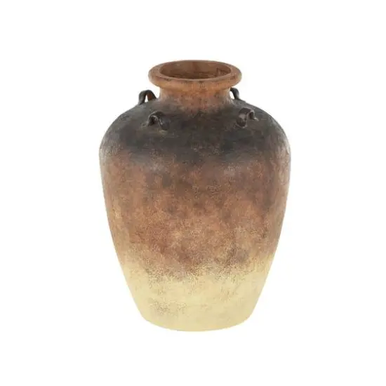 24.5" Copper Ombre Antique Textured Magnesium Oxide Amphora Vase {7}