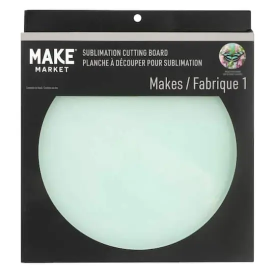 9" Round Tempered Glass Sublimation Cutting Board by Make Market® {3}