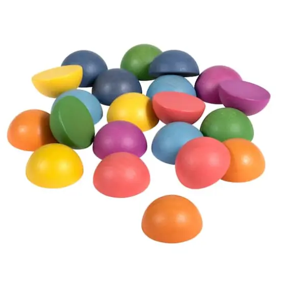 TickiT&reg; Rainbow Wooden Semispheres Set {3}