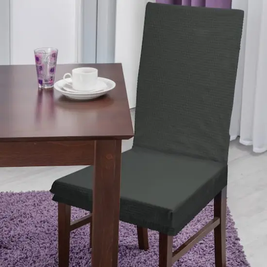 Home Details Waffle Design Dining Chair Slipcover Gray {4}