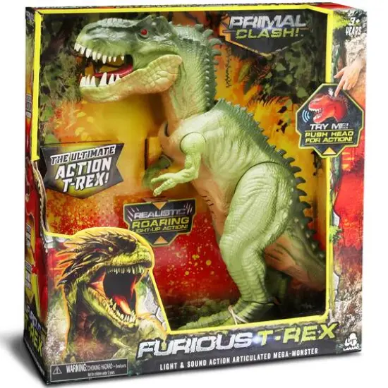 Lanard Primal Clash! Furious T-REX 12" Dinosaur Action Figure {6}