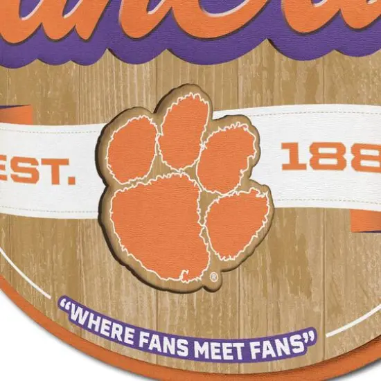NCAA Fan Cave Sign Clemson Tigers {6}