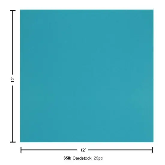 PA Paper&trade; Accents 12" x 12" 65lb. Cardstock, 25 Sheets Bright Turquoise {5}